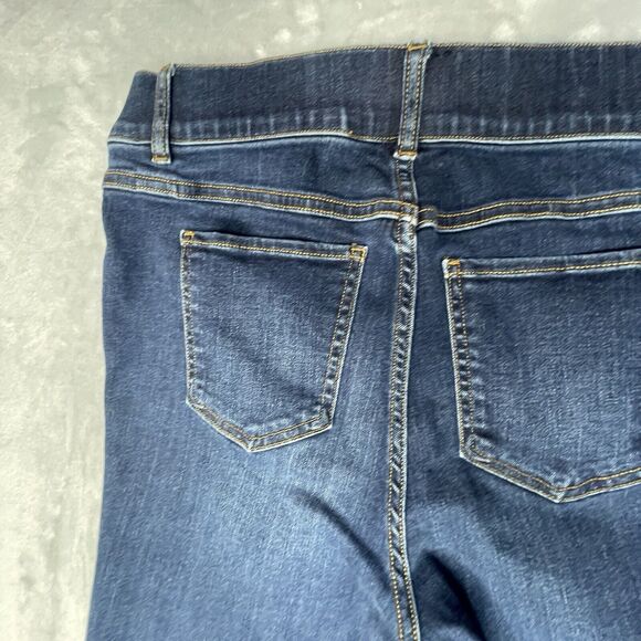 🌼Spanx Jeans Women's Size L Blue Slimming Stretch Dark Wash Denim High Rise🌼🌼 - Picture 14 of 16